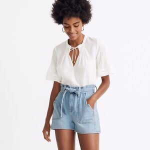 Madewell x Warm Tie High-Rise Denim Shorts
